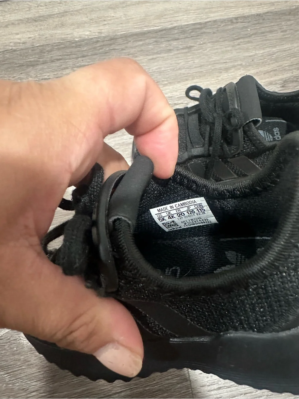 Adidas toddler All-Black  Sneakers